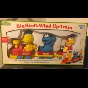 Vintage big birds wind up toy train